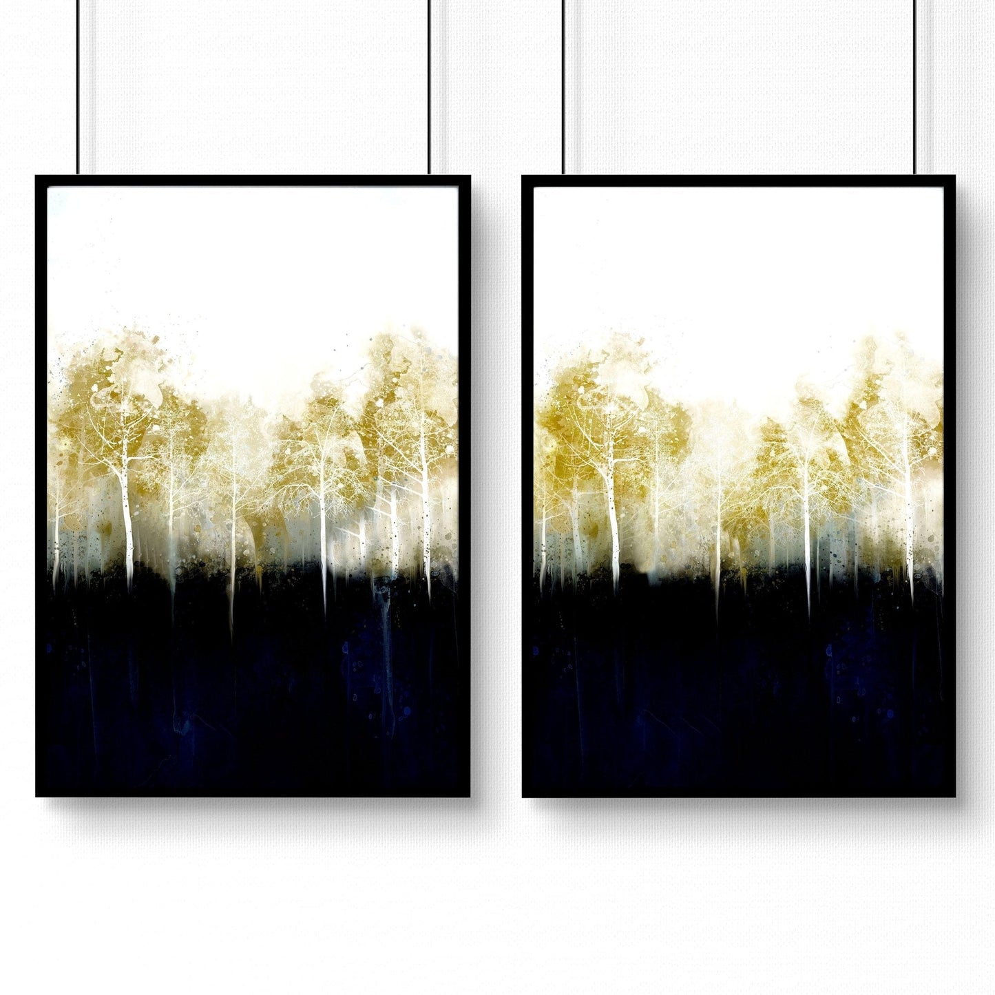 Scandinavian hallway ideas | Set of 2 framed wall art prints