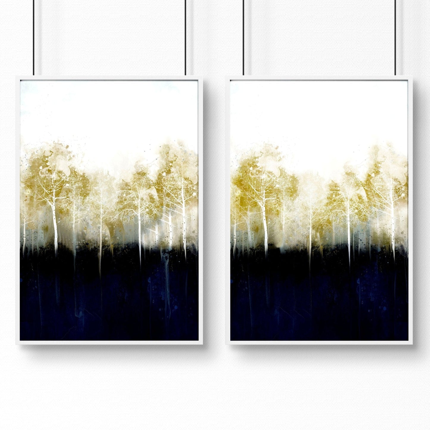 Scandinavian hallway ideas | Set of 2 framed wall art prints