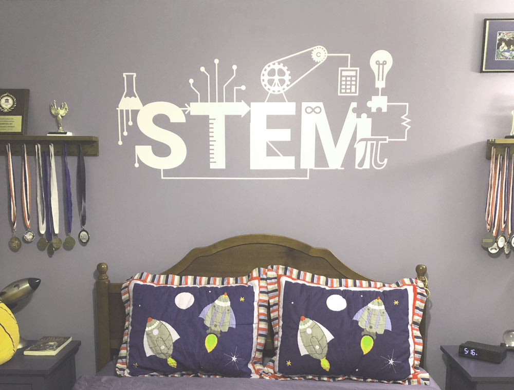 STEM Science, Technology, Engineering and Maths Wall Sticker for Schools