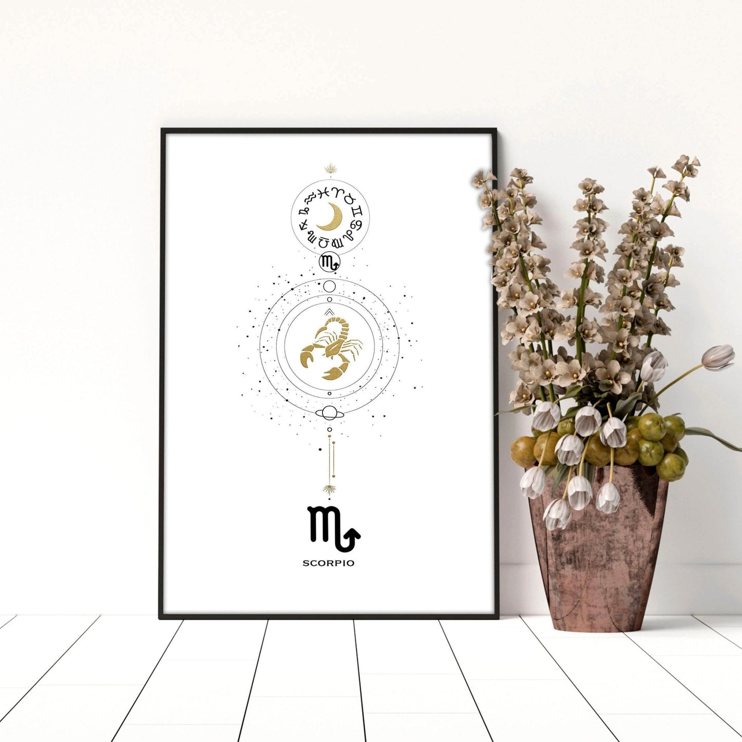Scorpio Zodiac inspired wall art print