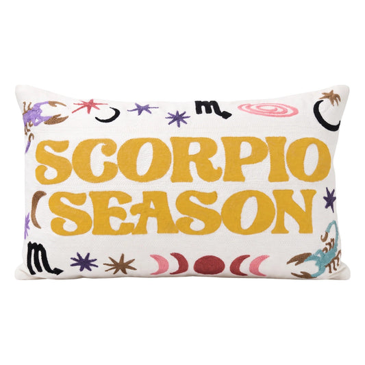 Scorpio Zodiac Needlepoint Pillow
