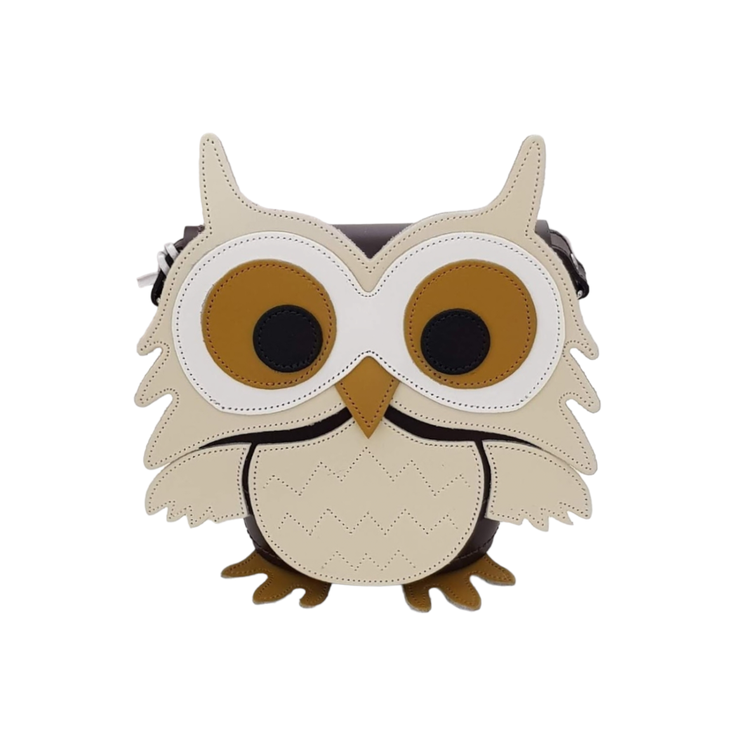 Screech Owl Handmade Leather Bag