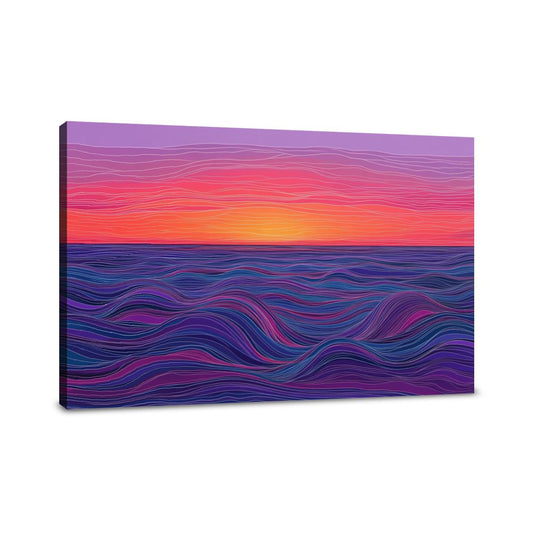 Sunset Waves Canvas