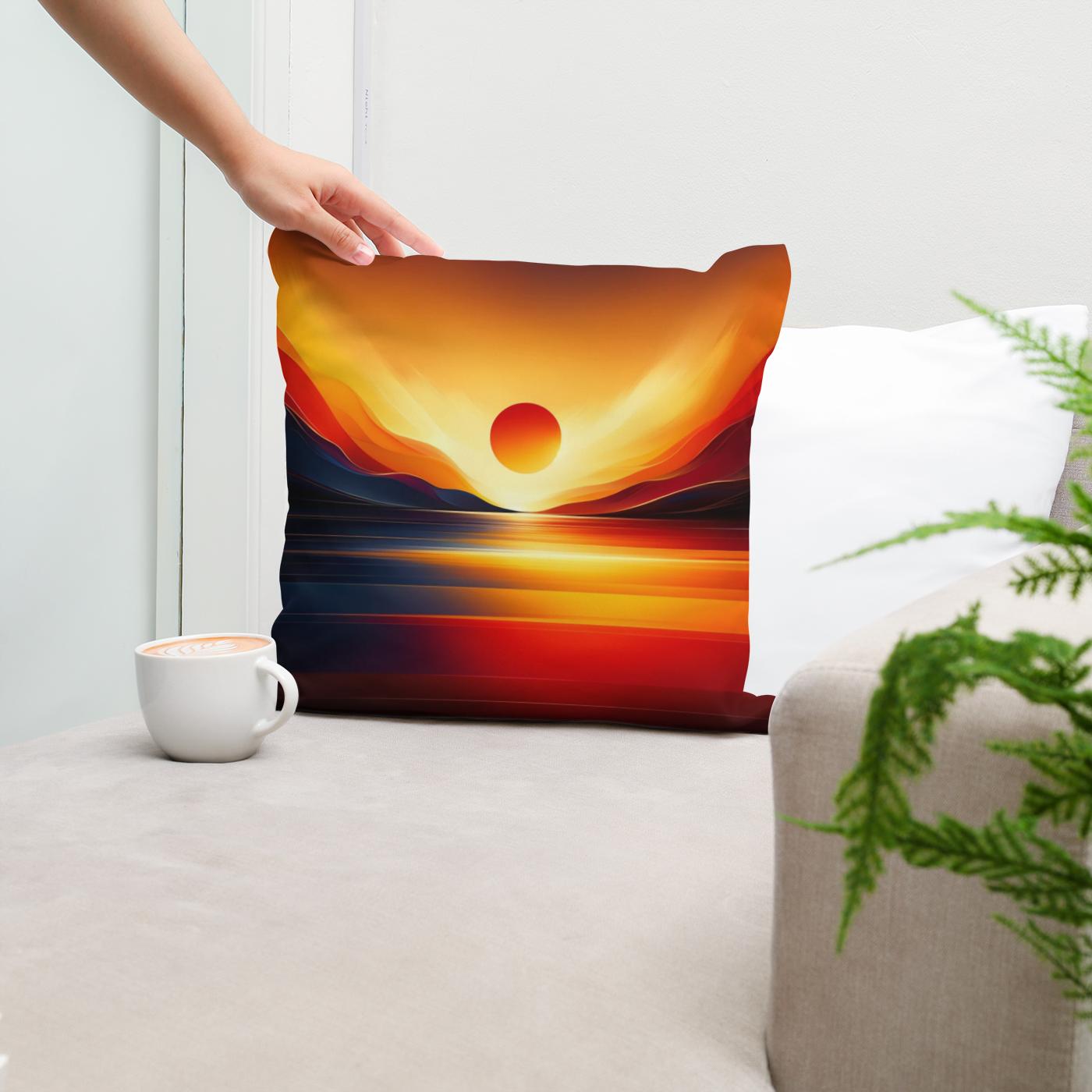 Sunset Simplicity Cotton Cushion