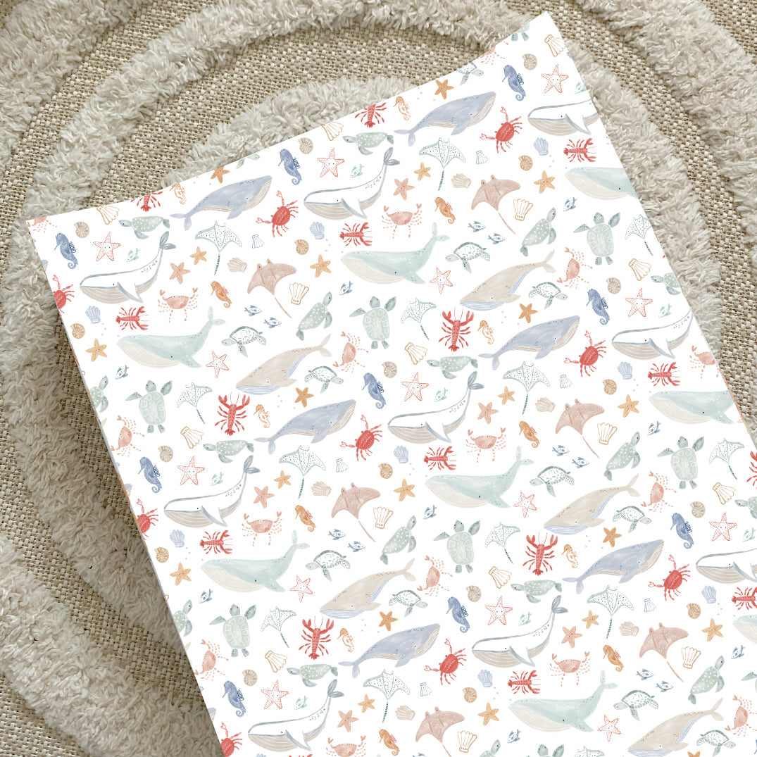 Anti-Roll Wedge Changing Mat - Deep Blue Sea