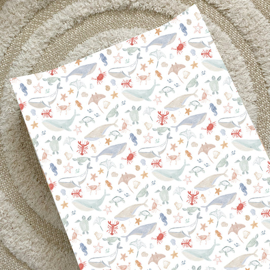 Anti-Roll Wedge Changing Mat - Deep Blue Sea