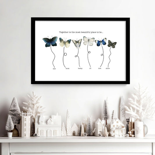 Xmas decor for front door | Family wall art print