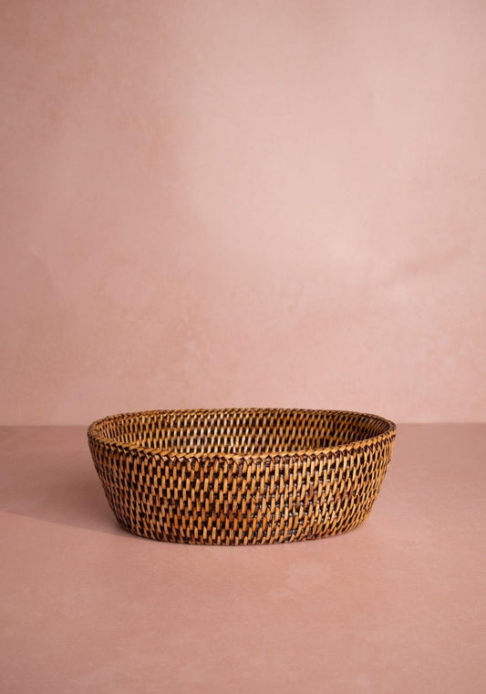 Mayfair Rattan Hold All Basket in Brown Colour