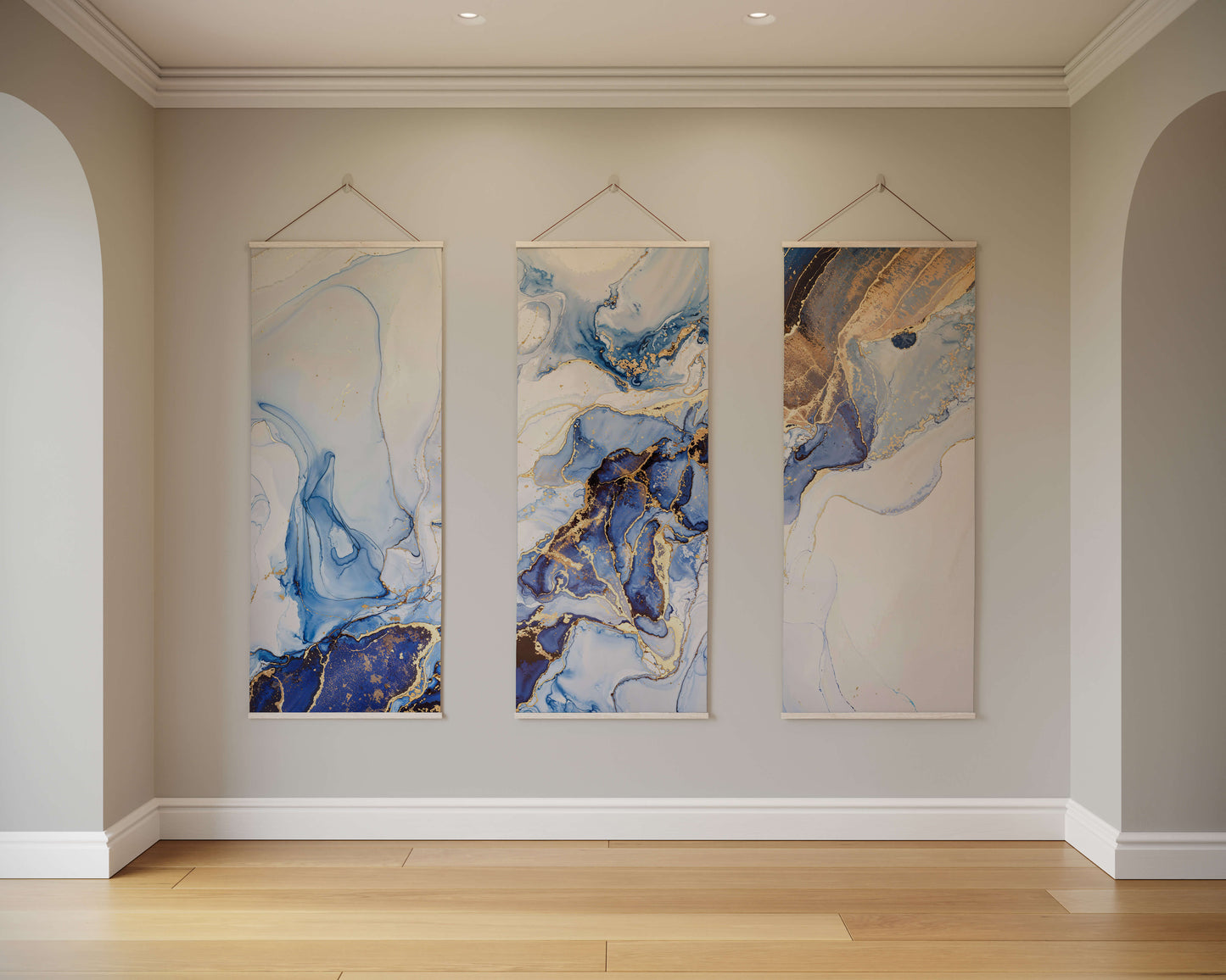 Watercolour & Gold Marble Tapestry