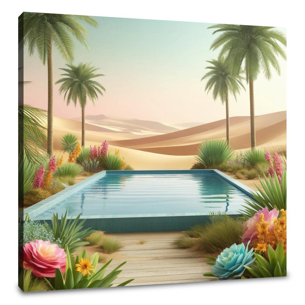 Desert Oasis Tranquility Canvas