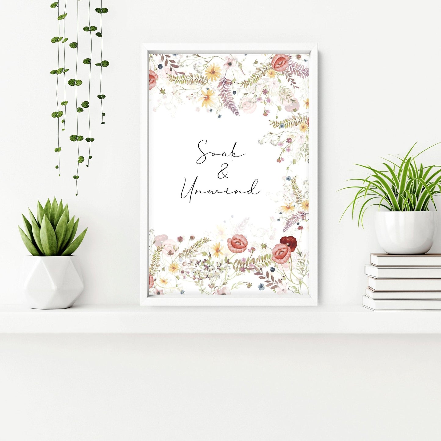 Art for bathroom wall | set of 3 Shabby Chic wall art