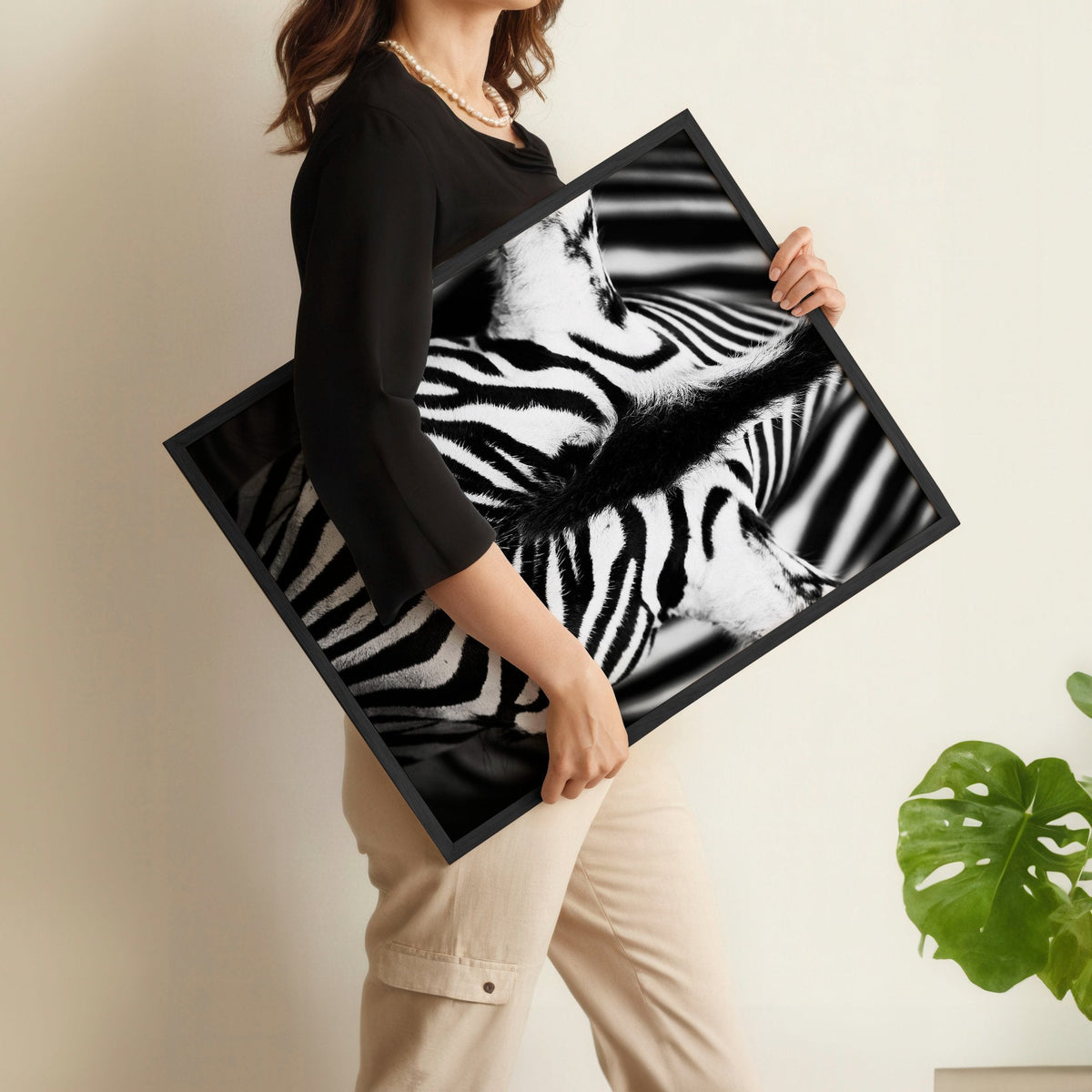 Black and White Photography Wildlife Wall Art Prints | Elephants, Birds & Zebra | Set of 3