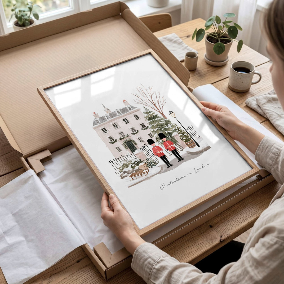 Picture for a Kitchen London Bridge Travel Wall Art Prints | "Wintertime in London" | Set of 3