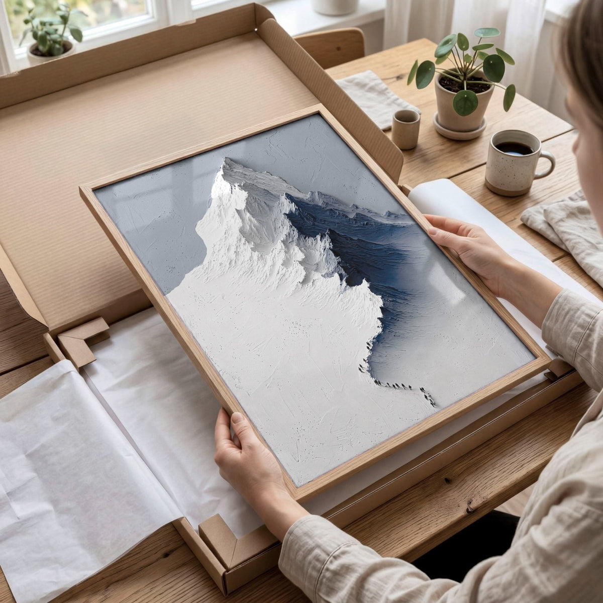 Scandinavian Wall Decor Snow Mountain & Nordic Forest Landscape Wall Art Prints | Set of 3