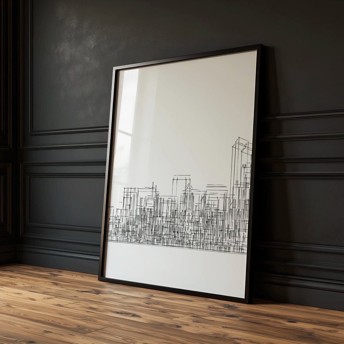Minimalism Wall Art New York Skyline Line Art Skyscraper Prints | Set of 3