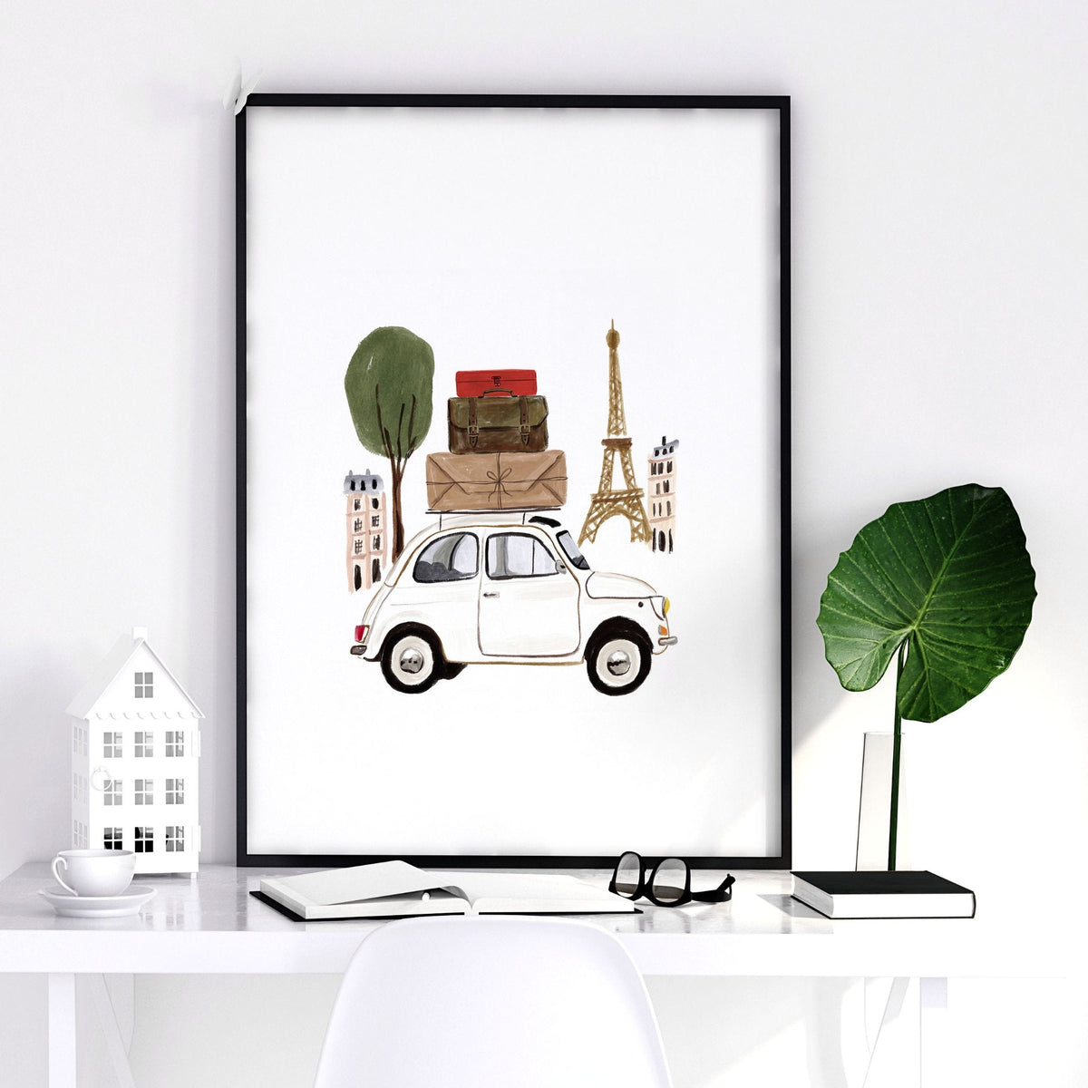 Paris Wall Art Decor "Un peu de Paris" Eiffel Tower Travel Prints | Set of 3