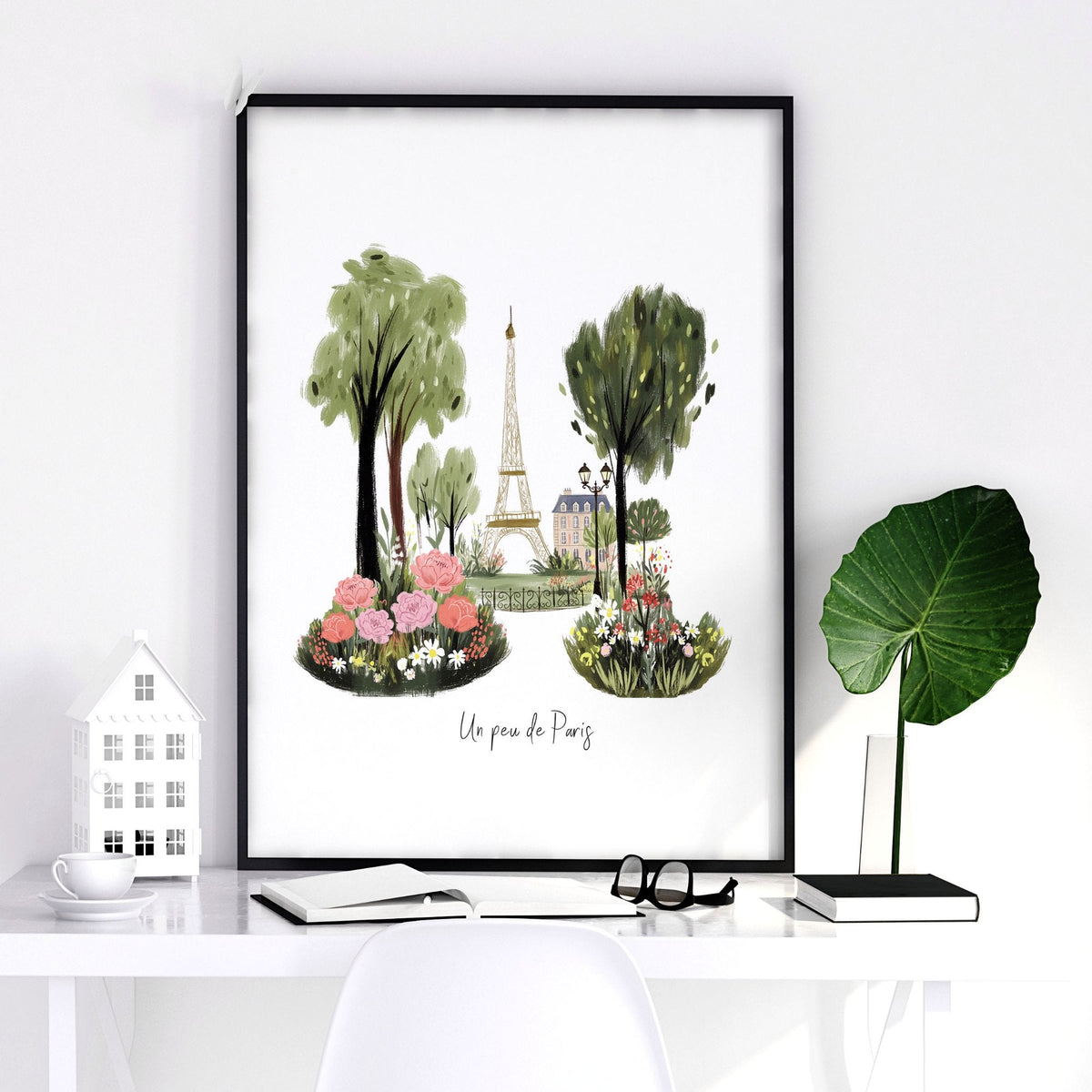Paris Wall Art Decor "Un peu de Paris" Eiffel Tower Travel Prints | Set of 3