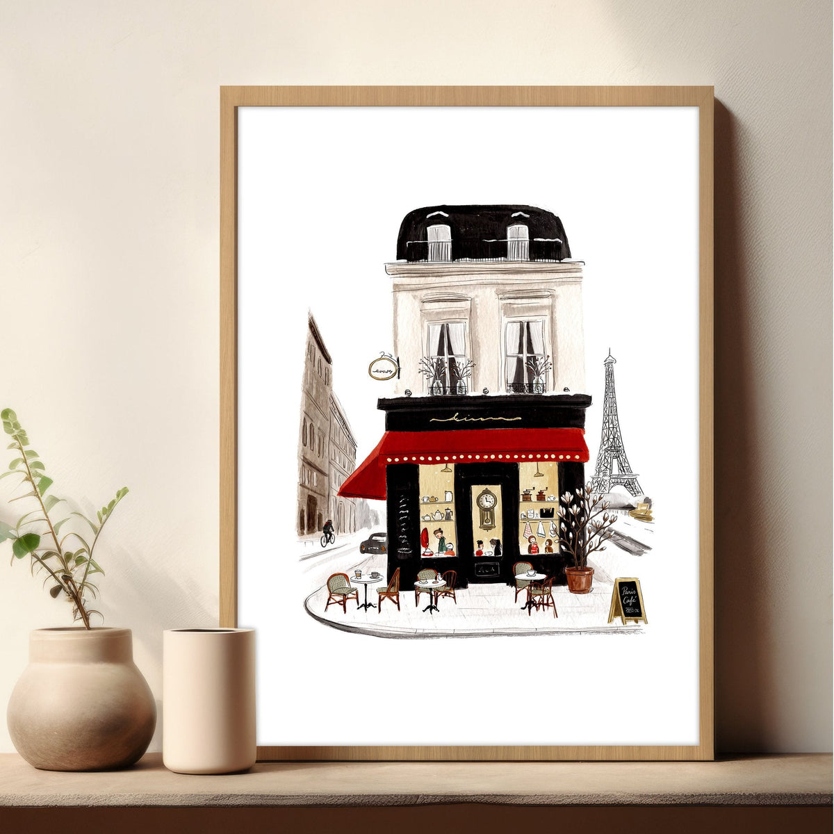 Paris Street Scene wallart | "Le charme de l'hiver Parisien" Travel Wall Art Prints | Set of 3