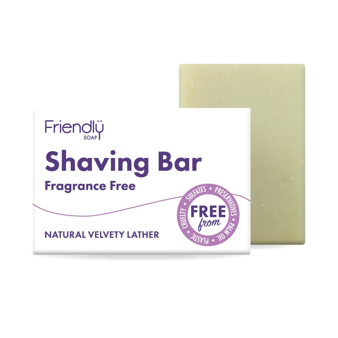 Shaving Soap Bar – Fragrance-Free or Orange & Lavender – Plastic-Free