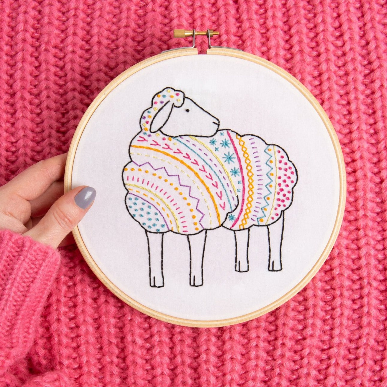Sheep Embroidery Kit for Beginners