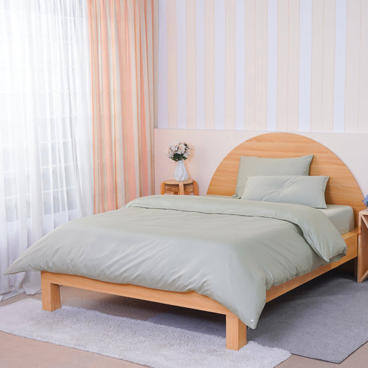 Ackly Bamboo - Sage Green Duvet Cover, Sheet & Pillowcases Set