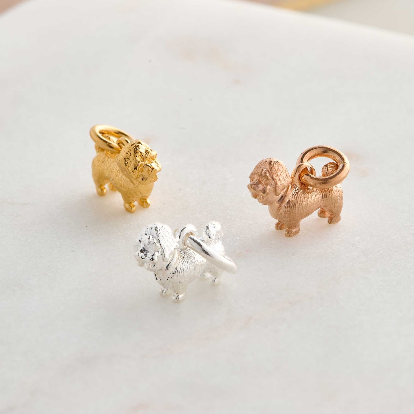 Shih Tzu Silver Dog Charm