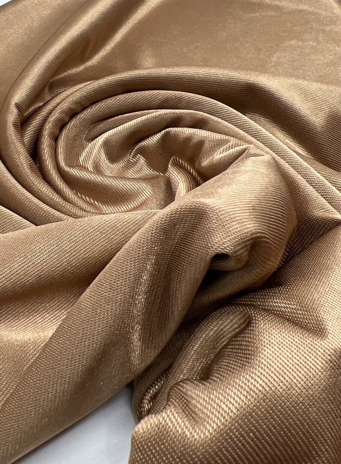 Shiny Camel Stretch Nylon Dress Craft Fabric