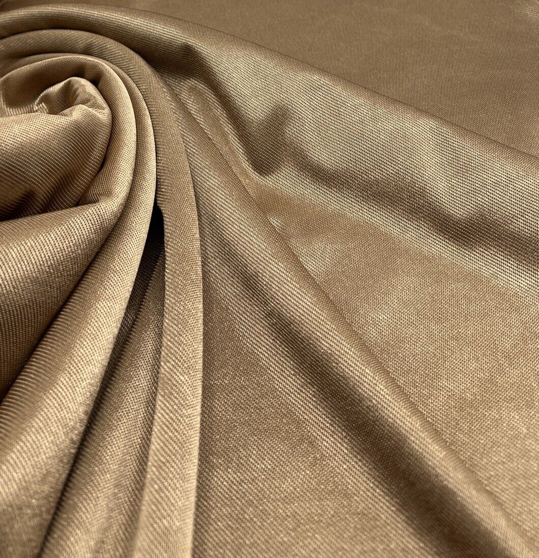 Shiny Camel Stretch Nylon Dress Craft Fabric