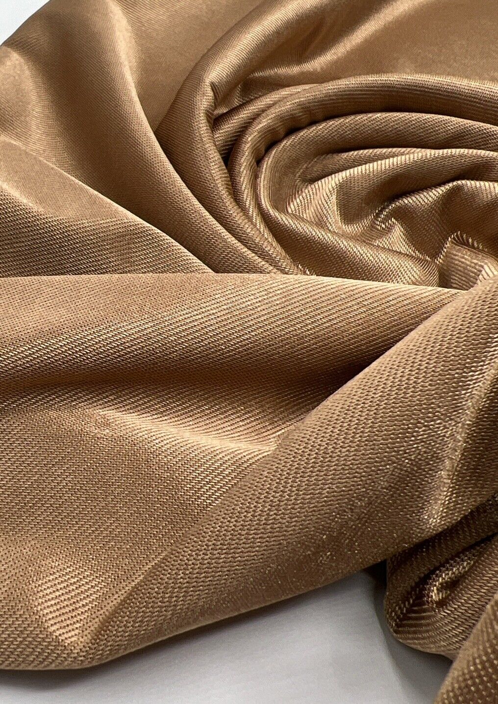 Shiny Camel Stretch Nylon Dress Craft Fabric