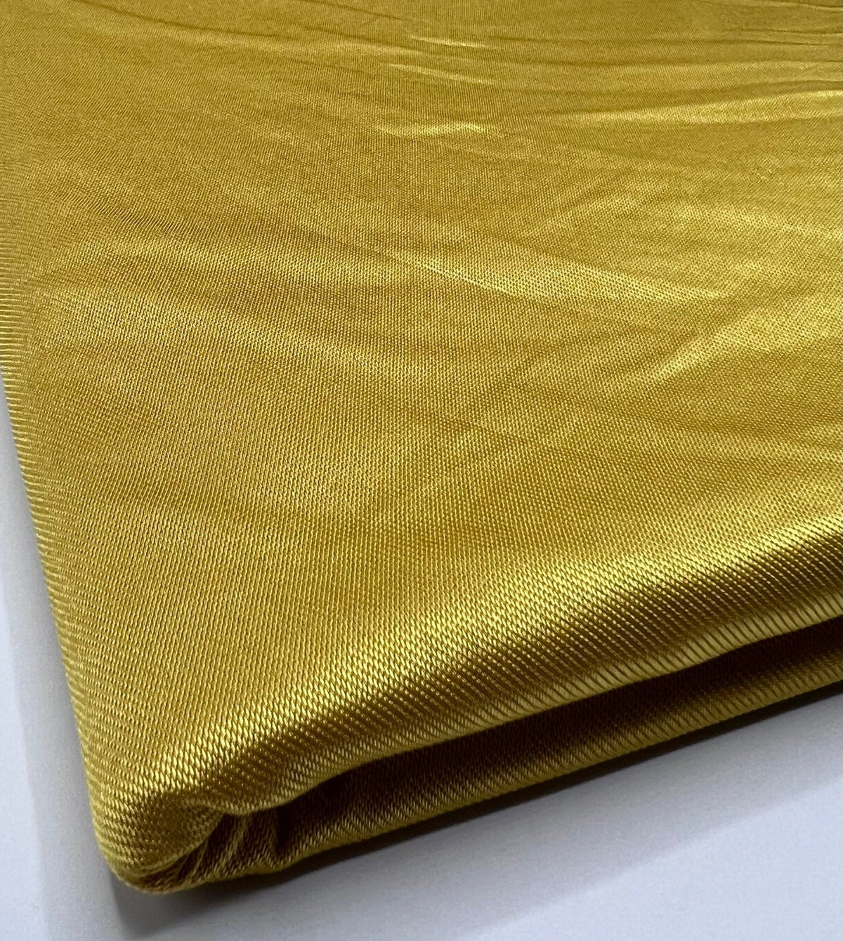 Shiny Mustard Gold Stretch Nylon Dress Craft Fabric