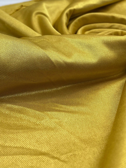 Shiny Mustard Gold Stretch Nylon Dress Craft Fabric
