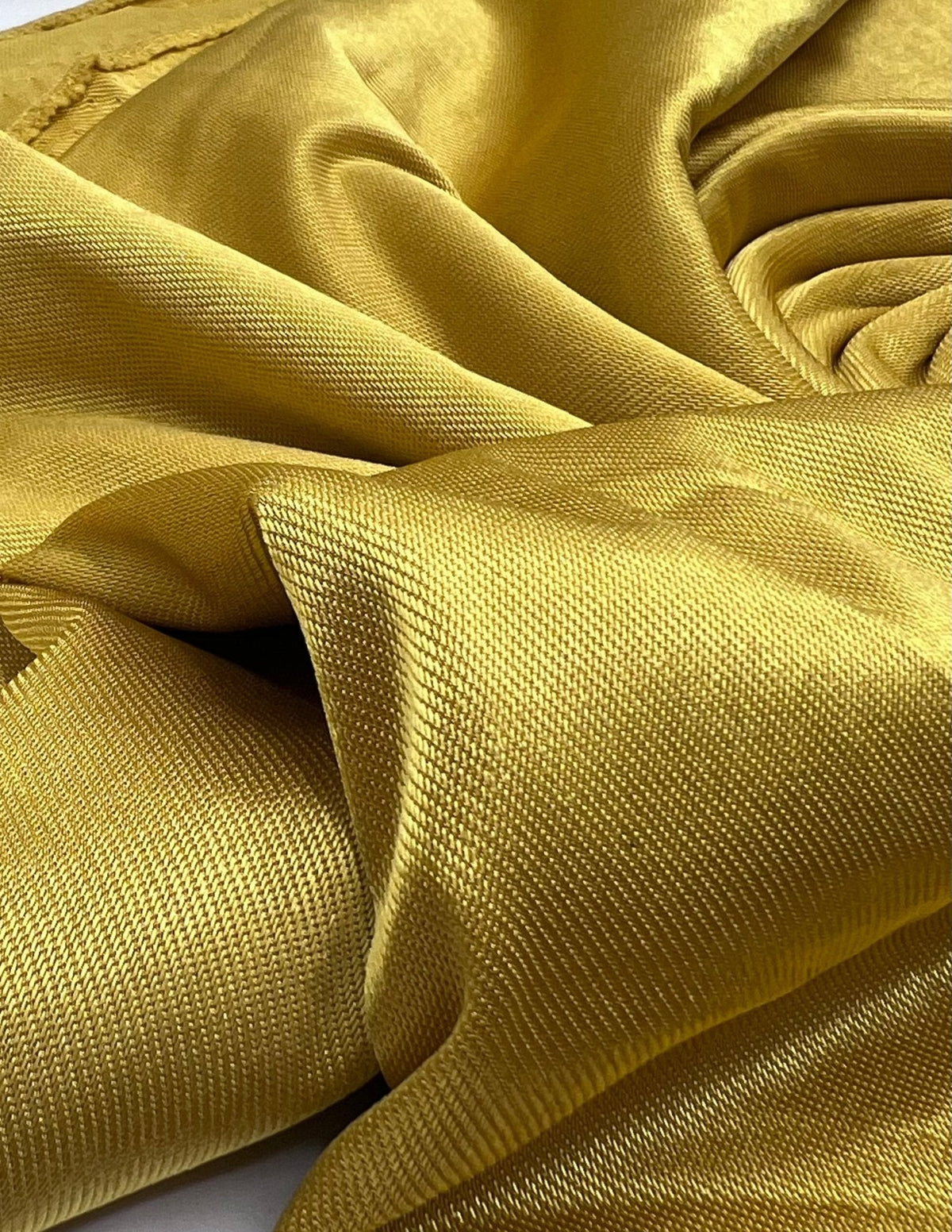 Shiny Mustard Gold Stretch Nylon Dress Craft Fabric