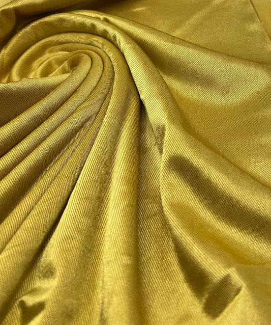 Shiny Mustard Gold Stretch Nylon Dress Craft Fabric