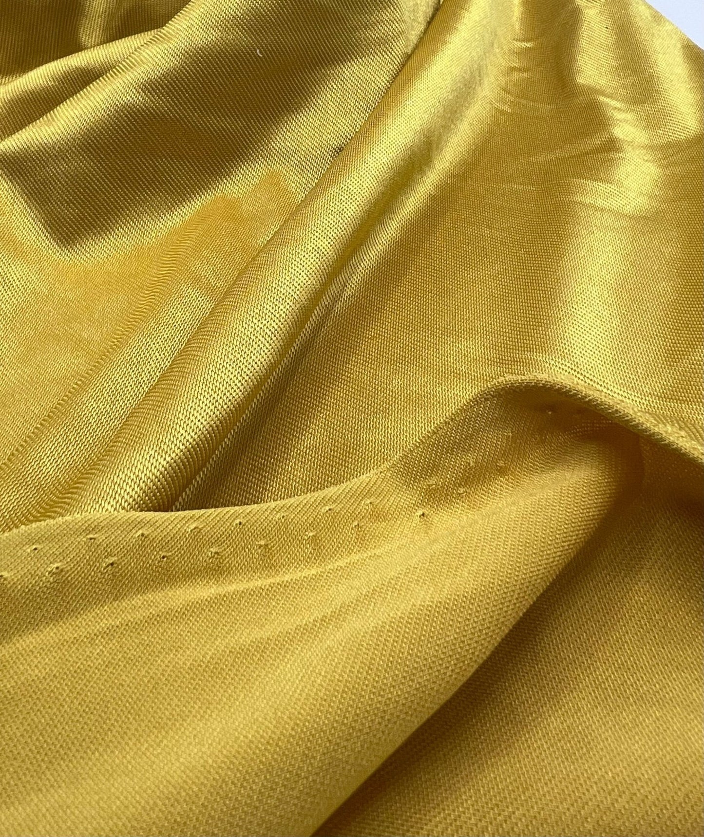 Shiny Mustard Gold Stretch Nylon Dress Craft Fabric