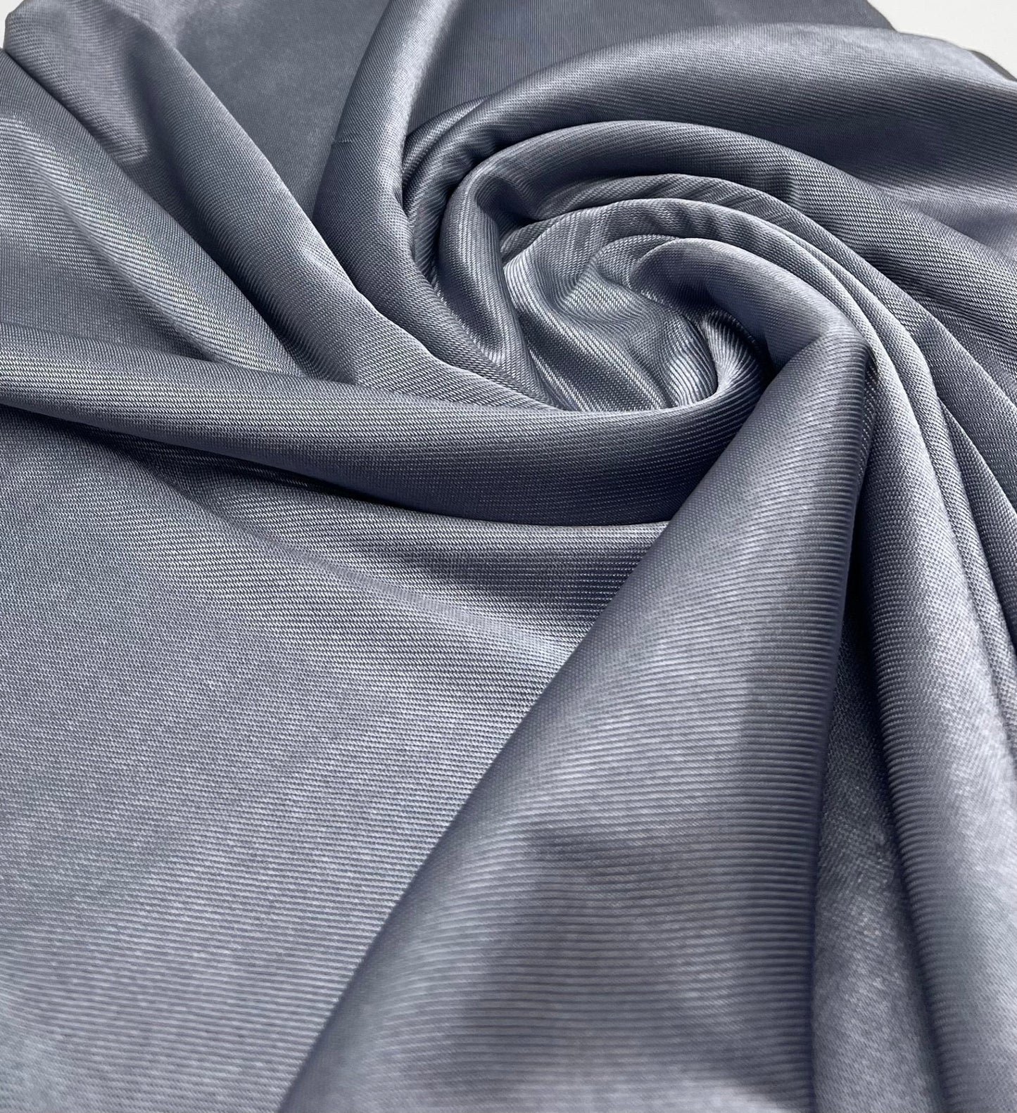 Shiny Silver Grey Stretch Nylon Dress Craft Fabric
