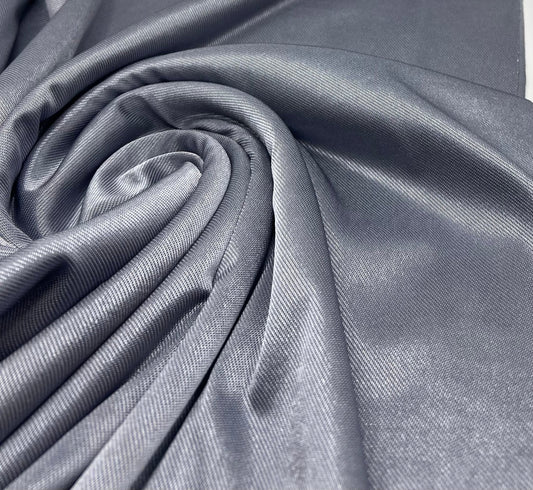Shiny Silver Grey Stretch Nylon Dress Craft Fabric