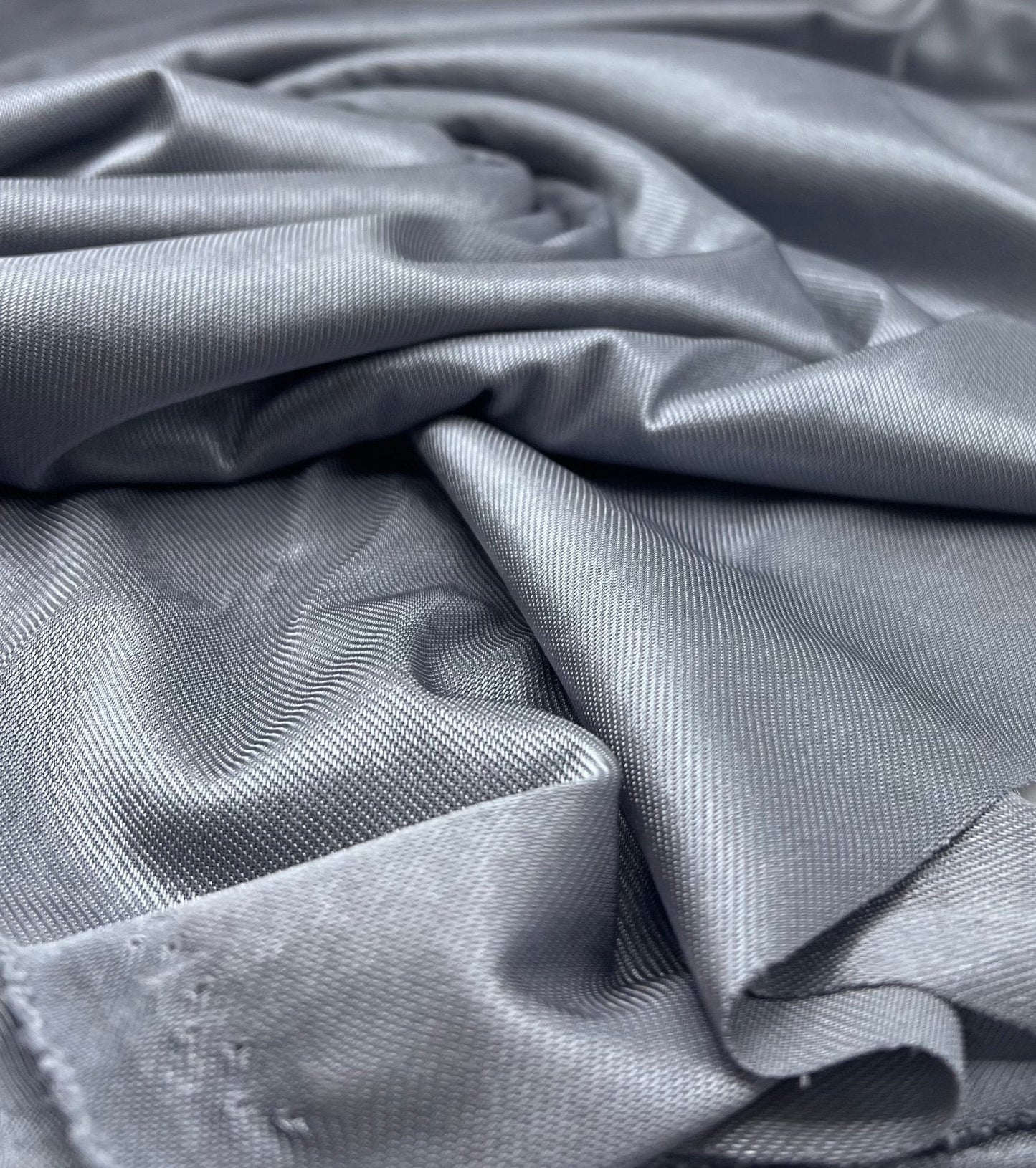 Shiny Silver Grey Stretch Nylon Dress Craft Fabric