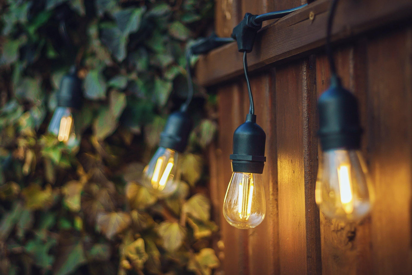 30M / 98FT Elite Festoon Outdoor LED Waterproof Connectable Warm White Heavy Duty String Lights