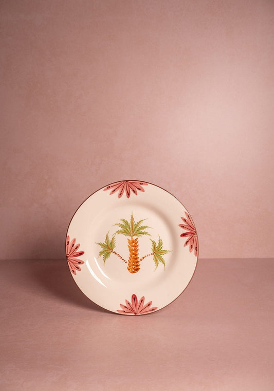 Arabella Side Plate, Green Palm Tree Set of 4
