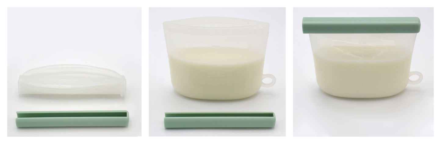 Silicone Breastmilk Storage Bags – Reusable, Leak-Proof (Pack of 5)