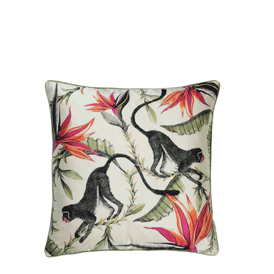 Ardmore - Monkey Paradise Stone Silk Cushion Cover