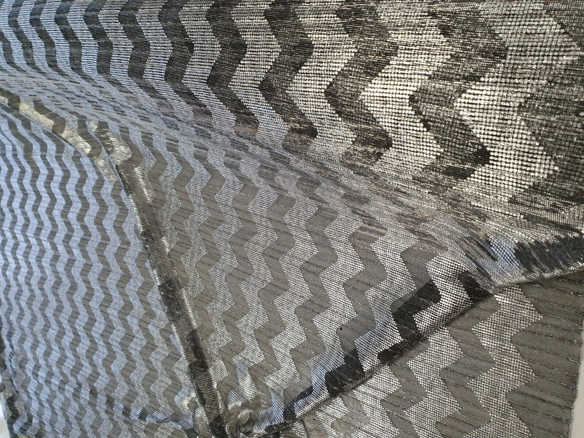 Silver Foil Mesh Fabric