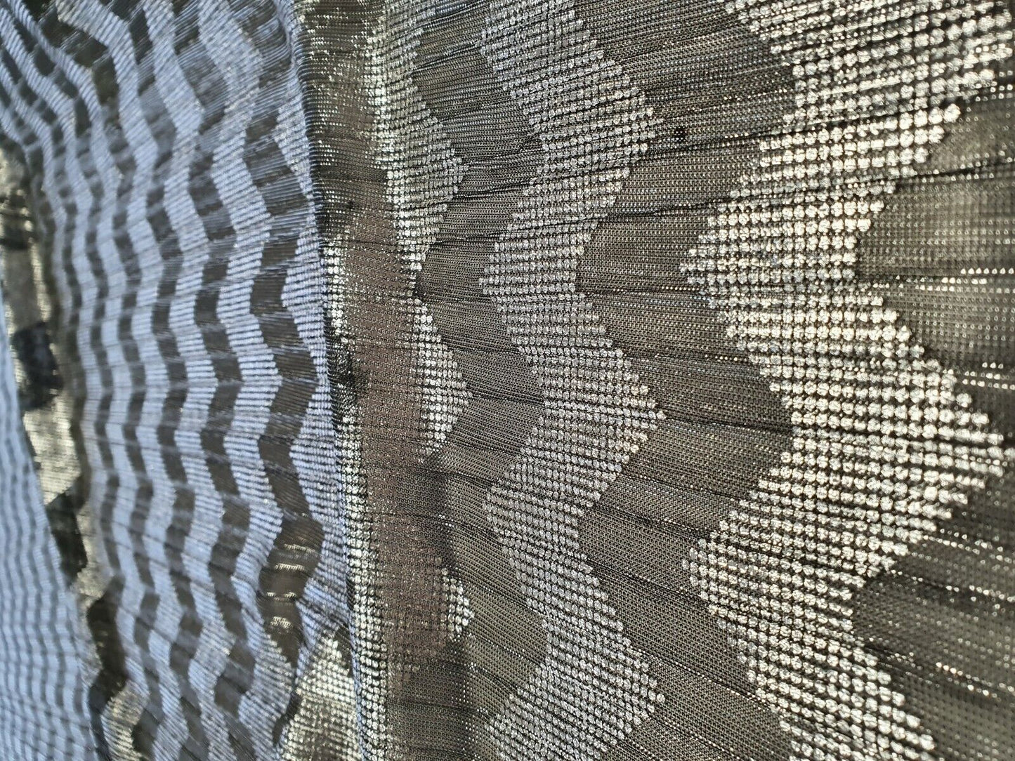 Silver Foil Mesh Fabric