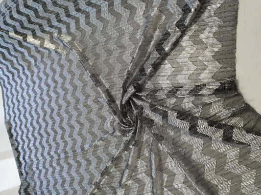 Silver Foil Mesh Fabric
