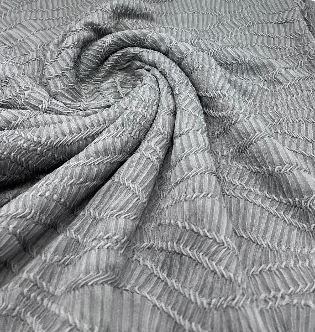 Silver Grey Marmite Textured Stretch Dress Craft Fabric