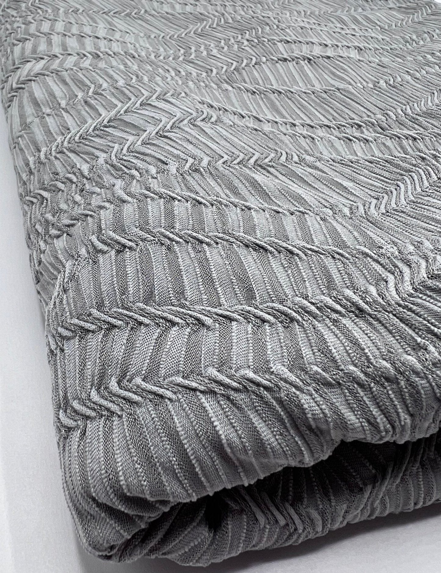 Silver Grey Marmite Textured Stretch Dress Craft Fabric