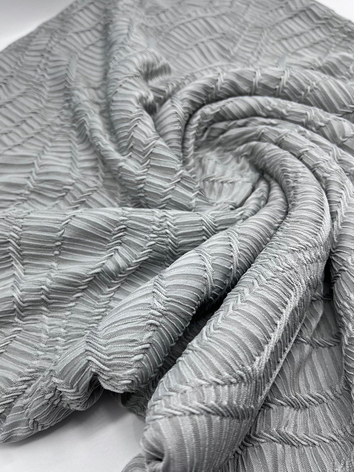Silver Grey Marmite Textured Stretch Dress Craft Fabric