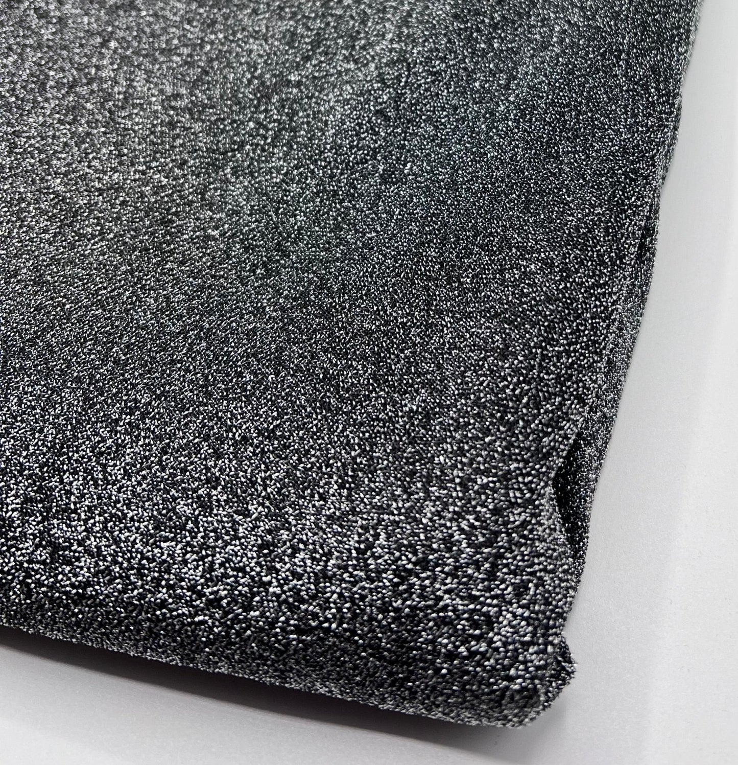 Silver Grey Sparkle Detail Lurex Sparkle Metallic Stretch Knit Fabric