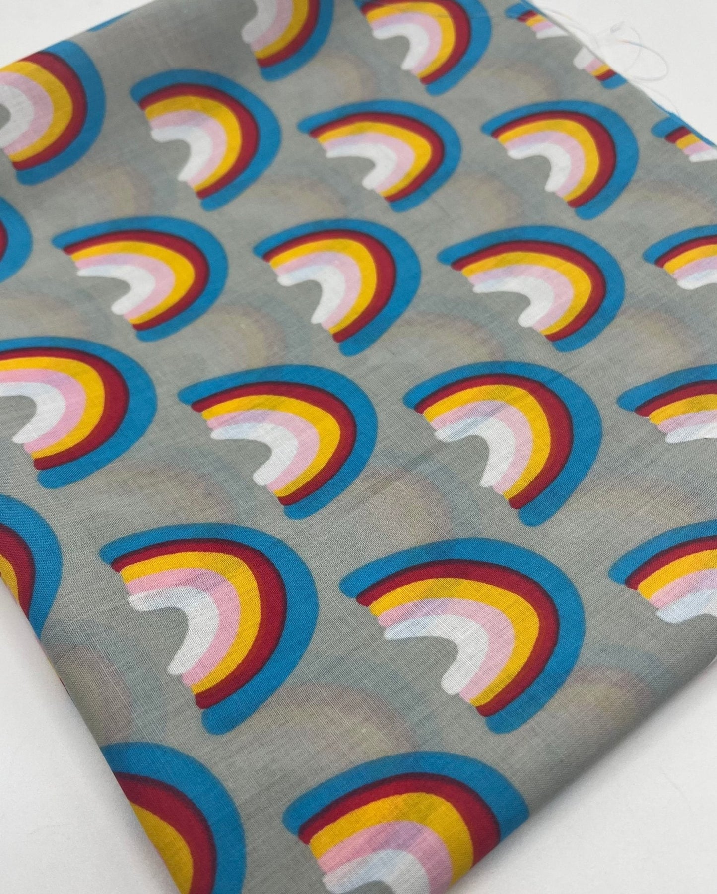 Silver Rainbow Printed Polycotton 90 GSM 80/20 44 Inch Non Stretch