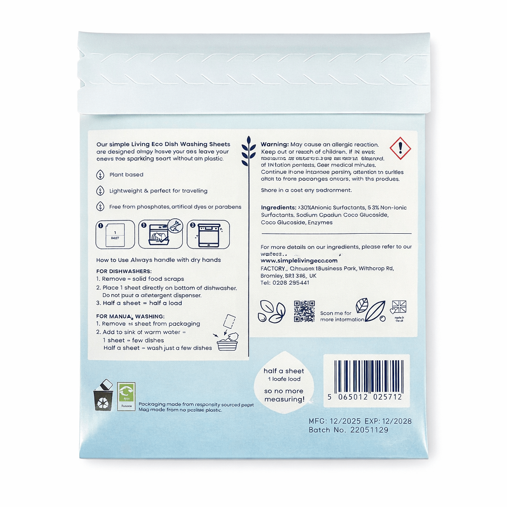 Eco Dishwasher Sheets | 32 Washes